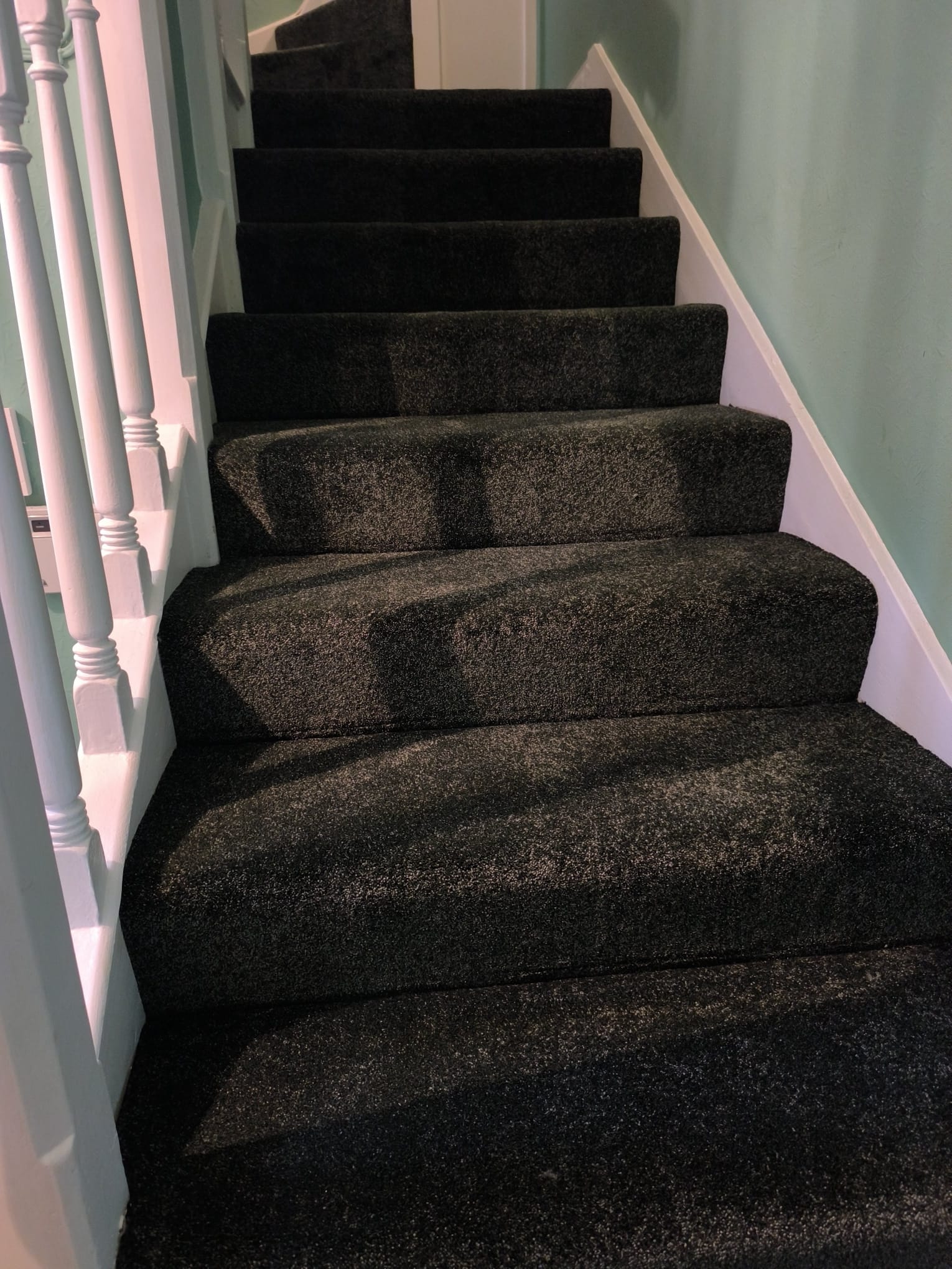 Premium carpet staircase installation at Holy Rood Rectory in Watford