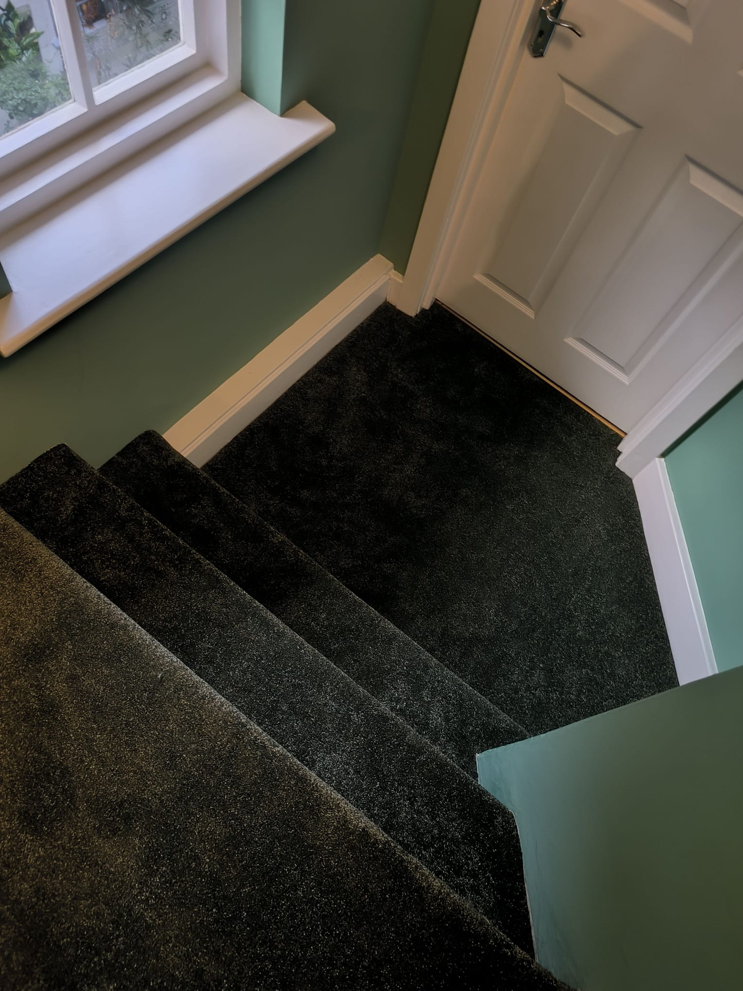 Holy Rood Rectory staircase carpet installation by Neo Floor Concepts